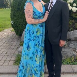 Blue Floral Maxi Dress